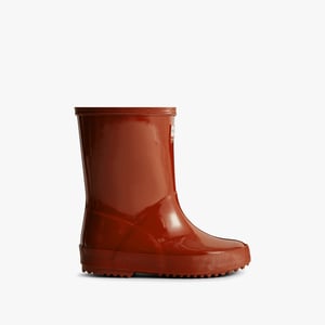 Hunter Kids First Gloss Rubberen Militaire Rode Regenlaarzen