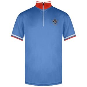 Rossignol Korte Mouw 3/4 Zip Up Blauw/Oranje Heren Virage Poloshirt RLDMY10 793