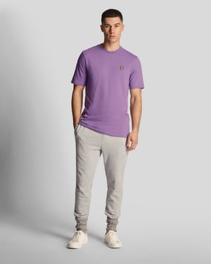 Lyle & Scott merk borstlogo kaart paars T-shirt