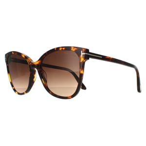 Tom Ford Cat Eye Dam Mörk Havanna Brun Gradient