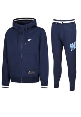 Nike Air heren trainingspak met doorlopende ritssluiting volledig in marineblauw
