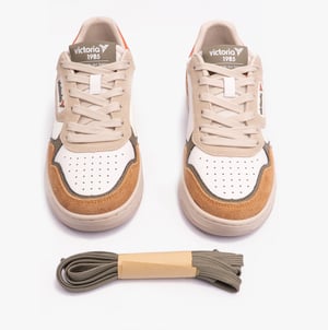 C80 - CASUAL PATCH COLORS Womens Trainers Taupe