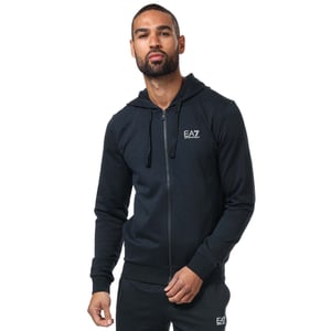 Emporio Armani EA7 hoody met ritssluiting voor heren in marineblauw