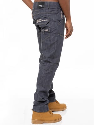 Enzo Denim Jeans rakt ben för herrar - Grå
