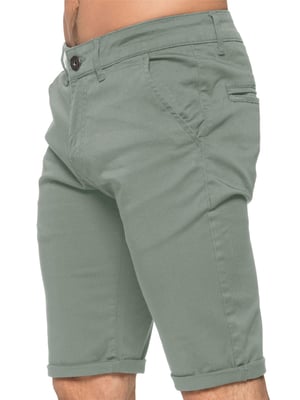 Enzo Heren Slim Fit Stretch Chino Shorts
