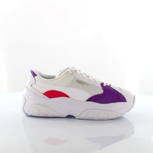 Puma Storm.Y White/Purple Trainers - Womens