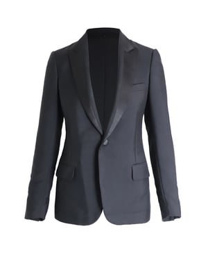 Dior Enknäppt Blazer i Svart Ull