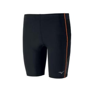 Mizuno Stretch Midja Svart/Orange Graphic Logo Herr Midjehöga Tights J2GB601391
