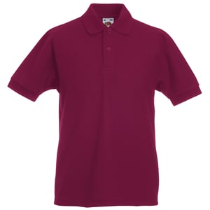 Fruit of the Loom Kinder/Kids Piqué Poloshirt met Korte Mouwen (Bordeaux)