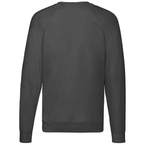 Fruit of the Loom Unisex Lichtgewicht Raglan Sweatshirt voor volwassenen (Licht Grafiet)