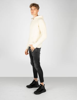 Takeshy Kurosawa Pullover Boucle herr Off-White