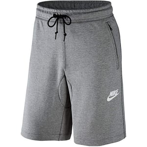 Nike Mens Fleece Shorts Grey With Zip Pockets