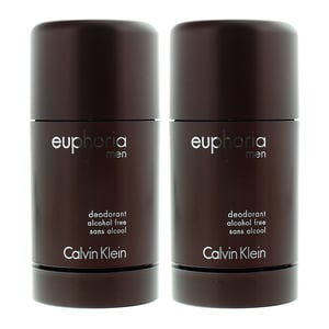 Calvin Klein Euphoria Men Deodorant Stick 75g Alcohol Free x 2