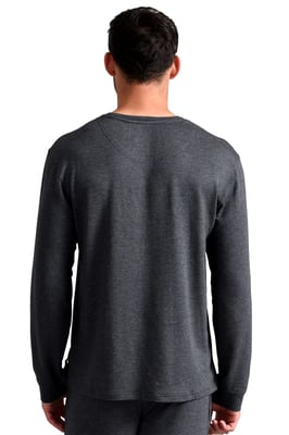 Ted Baker Long Sleeve Pyjama Top | Breathable Casual Mens Long Sleeve T Shirt - Charcoal