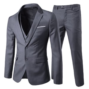 3-delad DimGrey kostym med notched lapel