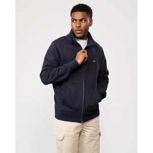 GANT Mens Regular Fit Shield Logo Full Zip Sweatshirt