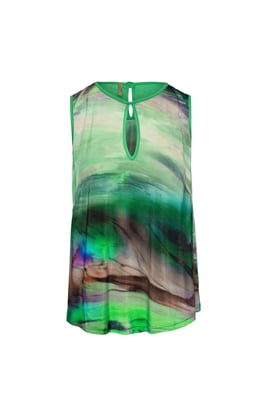 Top met sleutelgatdetail in groen
