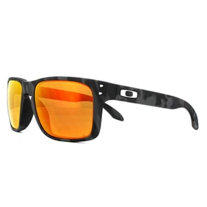 Oakley rechthoek heren zwarte camo prizm ruby ​​zonnebril