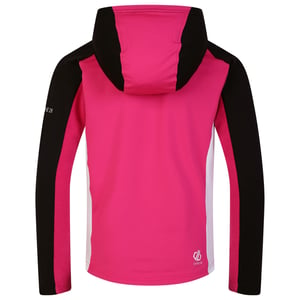 Dare 2B Childrens/Kids Thriving Core Stretch Hooded Midlayer (Pure Pink/Black)