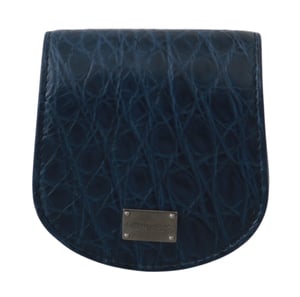 Dolce & Gabbana Blue Holder Pocket Wallet Blue Exotic Skin Condoom Men's Case