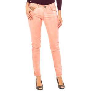 Elastische broek met slank gesneden zomen HWT010 vrouw