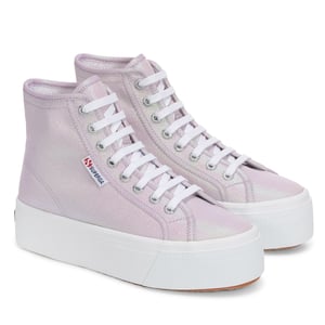 Superga Dames/Dames 2708 Lamé Hoge Tops (Pastel Lilla iriserend)