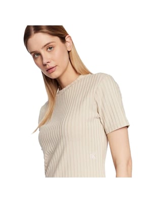 Calvin Klein dames T-shirt met ribbels