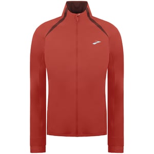 Brooks Fushion Womens Dark Red Hybrid Running Jacket