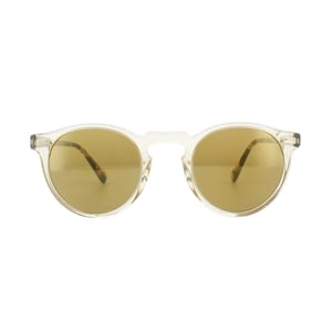 Oliver Peoples Sunglasses Gregory Peck 5217 1485W4 Honey Dark Brown Gold Mirror