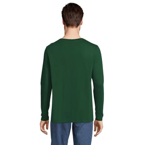 SOLS Heren Imperial Katoenen T-shirt met lange mouwen (Fles groen)