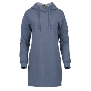 Indigo Melange Hooded Mini Dress