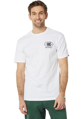 Vans Mens Team Player Checkerboard T Shirt in White
