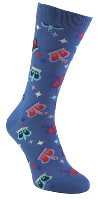Cotton Crown Design Unisex Socks - Blue
