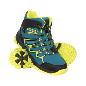 Mountain Warehouse Softshell waterdichte wandelschoenen voor kinderen/Kinderen (Licht Teal)