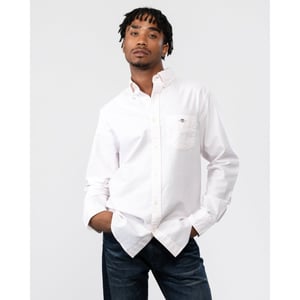 GANT Mens Regular Fit Long Sleeve Oxford Banker Stripe Shirt