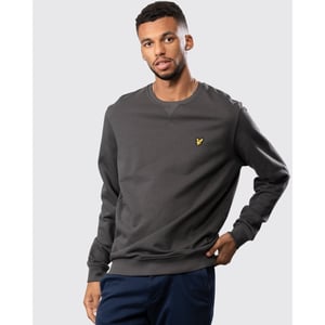 Lyle & Scott sweatshirt van biologisch katoen met ronde hals - Gunmetal