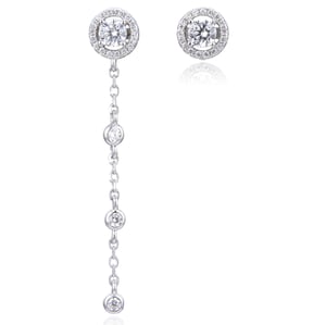 Gena.paris 'The One' Dames 925 Sterling Zilveren Oorbellen - Zilver GBO1529-W