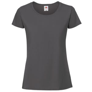 Fruit Of The Loom Vrouwen / Dames Ringgesponnen Premium T-Shirt (Pencil Grijs)