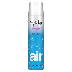 Impulse Oxygen Air Body Spray Made with White Moss and Hyacinth Scent 75ml, 6pk
