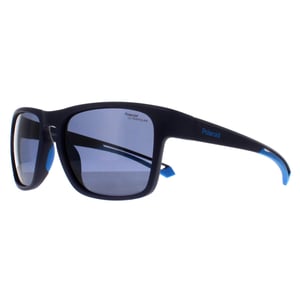 Polaroid Rectangle Mens Matte Blue Blue Polarized High Contrast PLD 7052/S