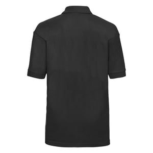 Russell Poloshirt van katoen voor kinderen (Zwart)