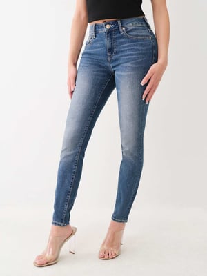 Jennie Single Needle Mid Rise Skinny in Medium Sunkissed Wash