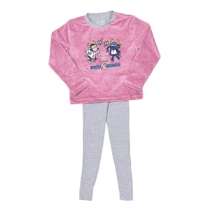 Winterpyjama met getufte afwerking en V-hals 3176 meisje