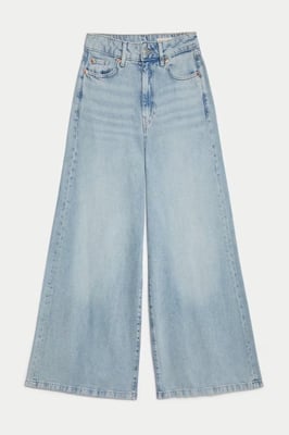 Denim High Rise Palazzo Jeans