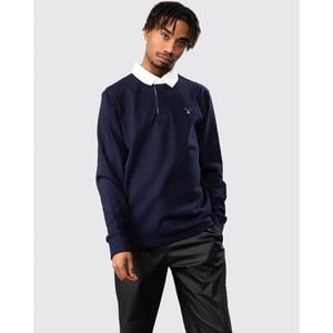 Gant Solid Heavy Rugger poloshirt voor heren, blauw
