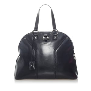 Vintage YSL Muse Läderhandväska Svart
