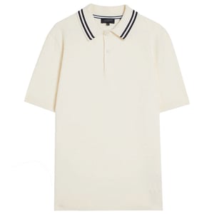 Ted Baker Mahana Heren Ecru Gestikt Poloshirt