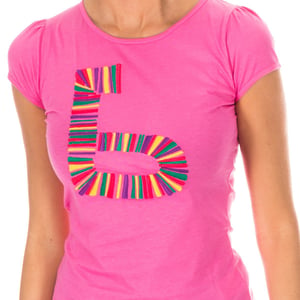 Kortärmad T-shirt med rund hals för kvinnor ADM0083