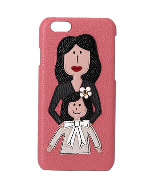 Dolce & Gabbana Iphone 6 Phone Case in Pink Leather