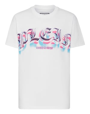 T-shirt Rund Hals Gotisk Plein